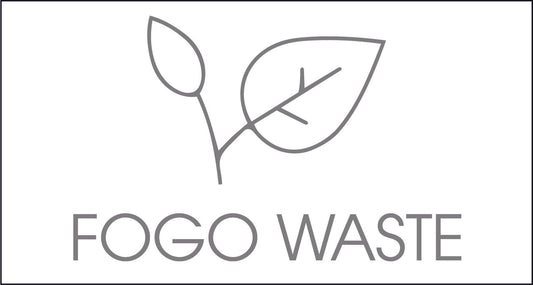 FOGO Waste Grey Circle Bin Sticker - New Signs