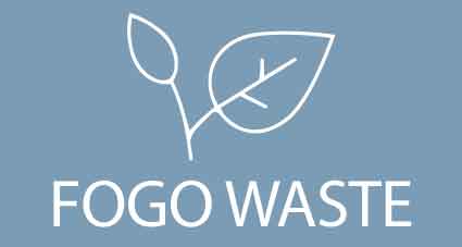 FOGO Waste Ocean Background Circle Bin Sticker - New Signs