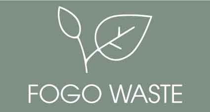 FOGO Waste Sage Background Circle Bin Sticker - New Signs