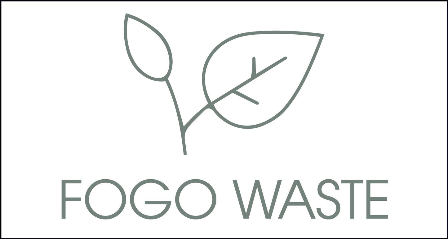 FOGO Waste Sage Circle Bin Sticker - New Signs