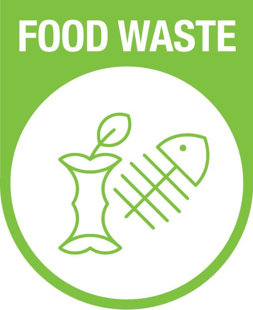 Food Waste Arch Wheelie Bin Stickers - New Signs