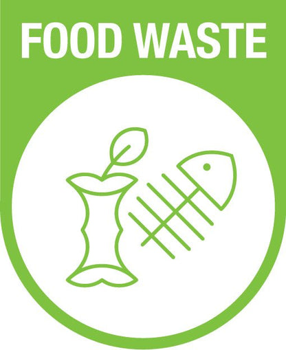 Food Waste Arch Wheelie Bin Stickers - New Signs