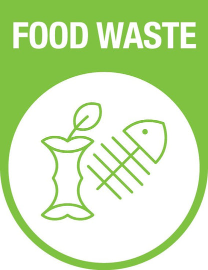 Food Waste Arch Wheelie Bin Stickers - New Signs
