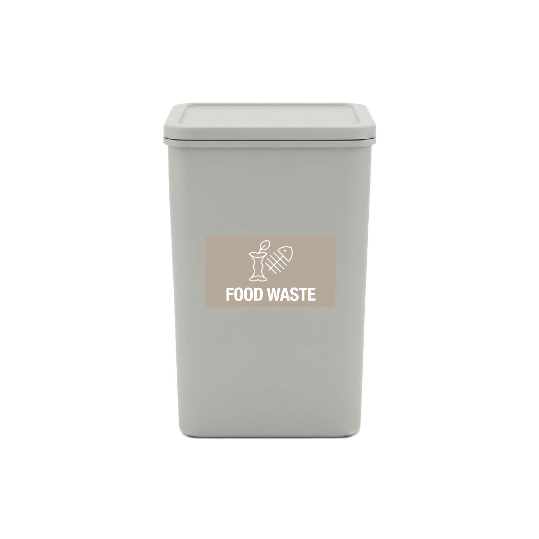 Food Waste Fawn Background Bin Sticker - New Signs