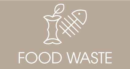 Food Waste Fawn Background Bin Sticker - New Signs