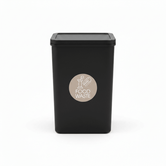 Food Waste Fawn Background Circle Bin Sticker - New Signs