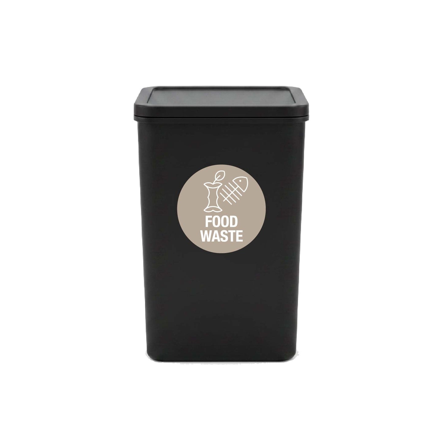 Food Waste Fawn Background Circle Bin Sticker - New Signs