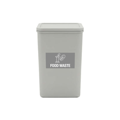 Food Waste Grey Background Bin Sticker - New Signs