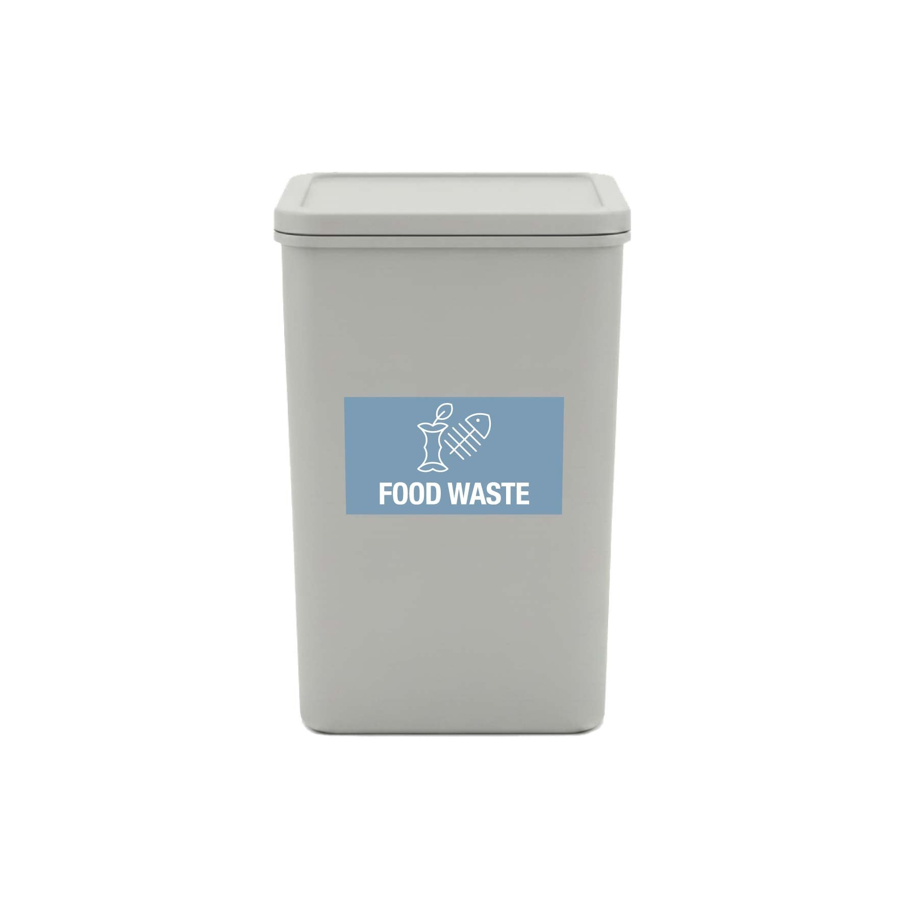 Food Waste Ocean Background Bin Sticker - New Signs