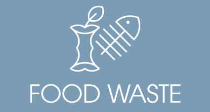 Food Waste Ocean Background Bin Sticker - New Signs