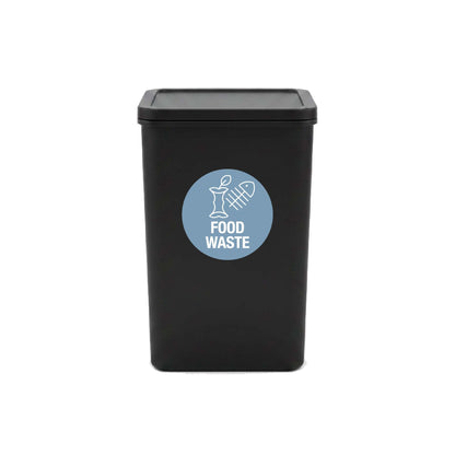 Food Waste Ocean Background Circle Bin Sticker - New Signs