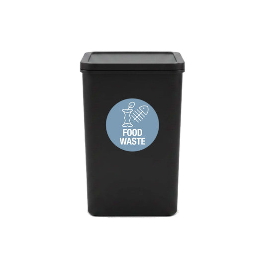 Food Waste Ocean Background Circle Bin Sticker - New Signs