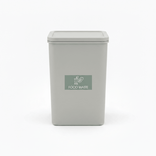 Food Waste Sage Background Bin Sticker - New Signs