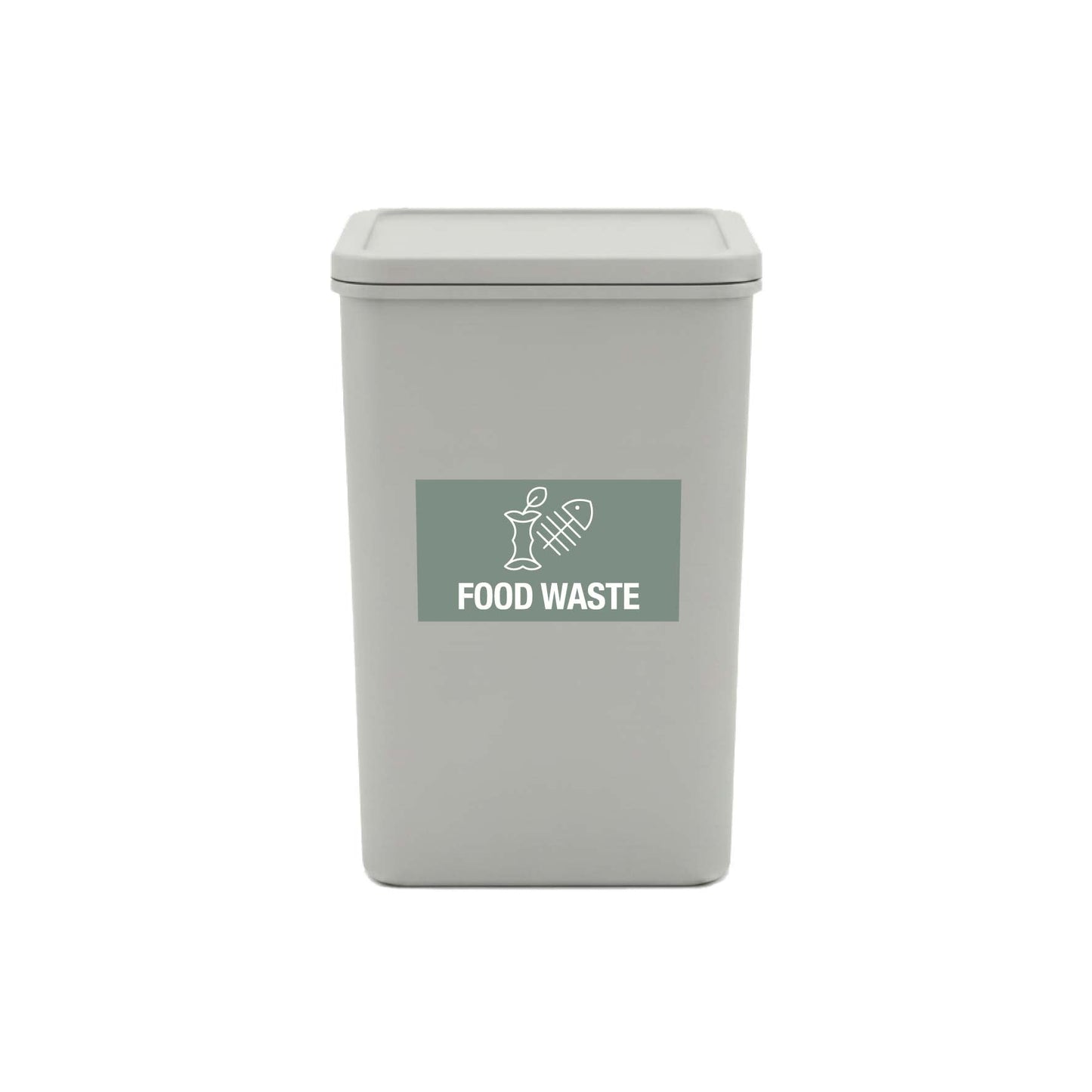 Food Waste Sage Background Bin Sticker - New Signs