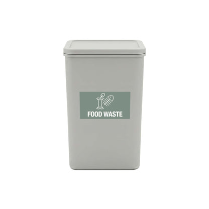 Food Waste Sage Background Bin Sticker - New Signs