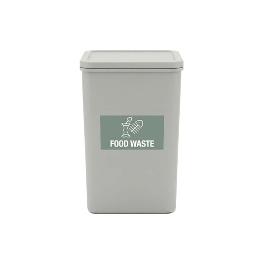 Food Waste Sage Background Bin Sticker - New Signs