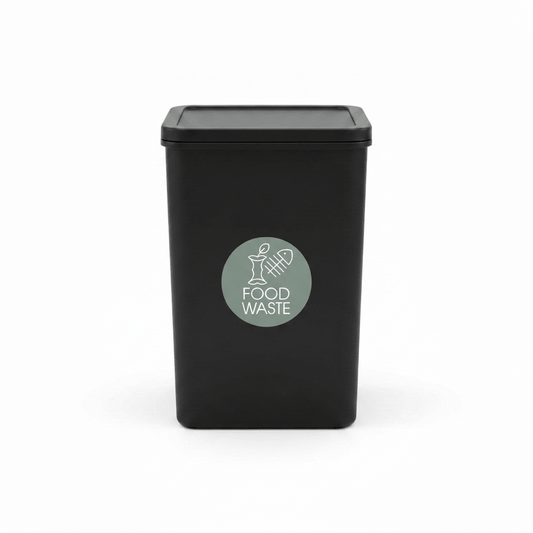 Food Waste Sage Background Circle Bin Sticker - New Signs