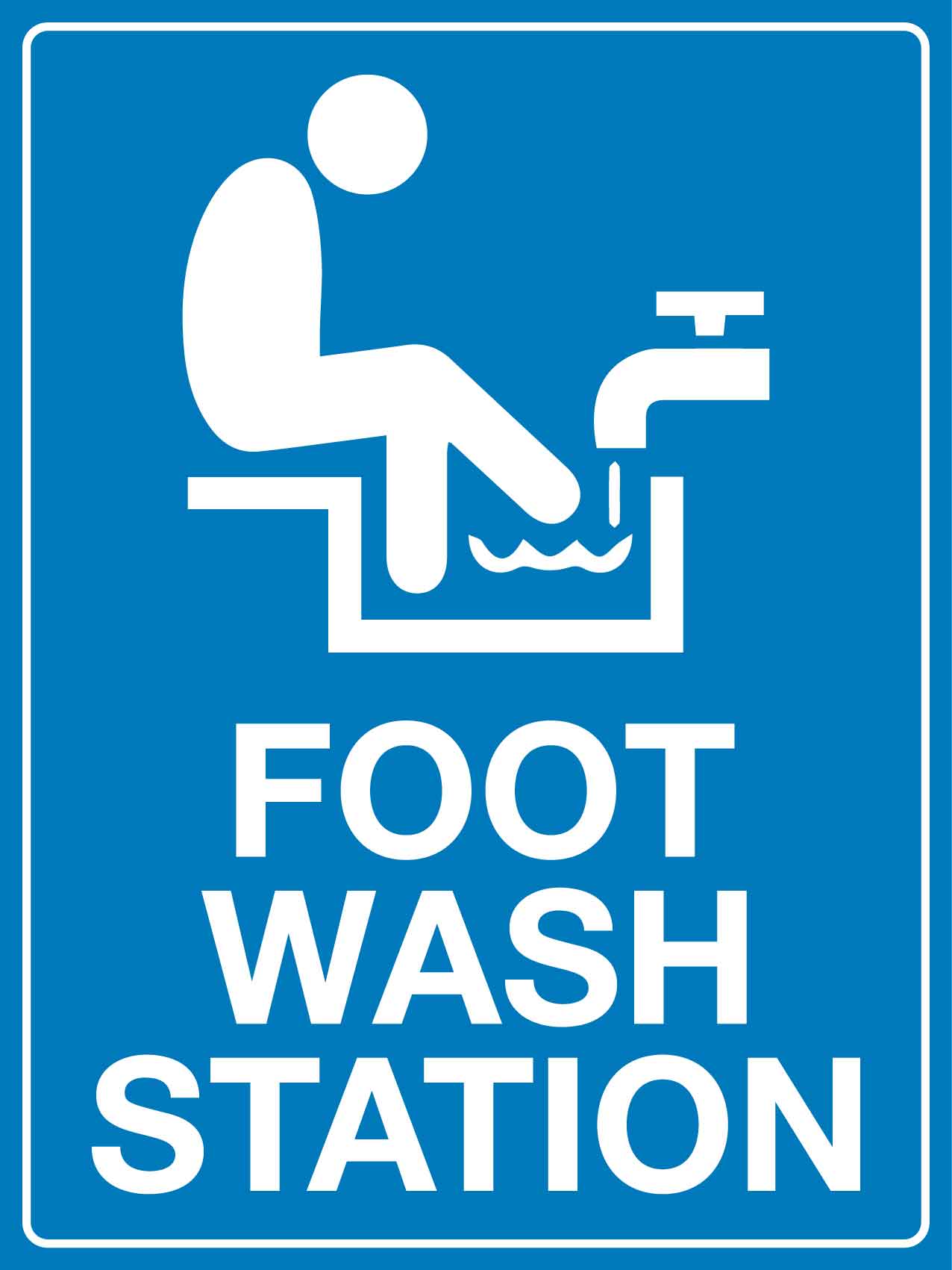 Foot Wash Station Sign - New Signs
