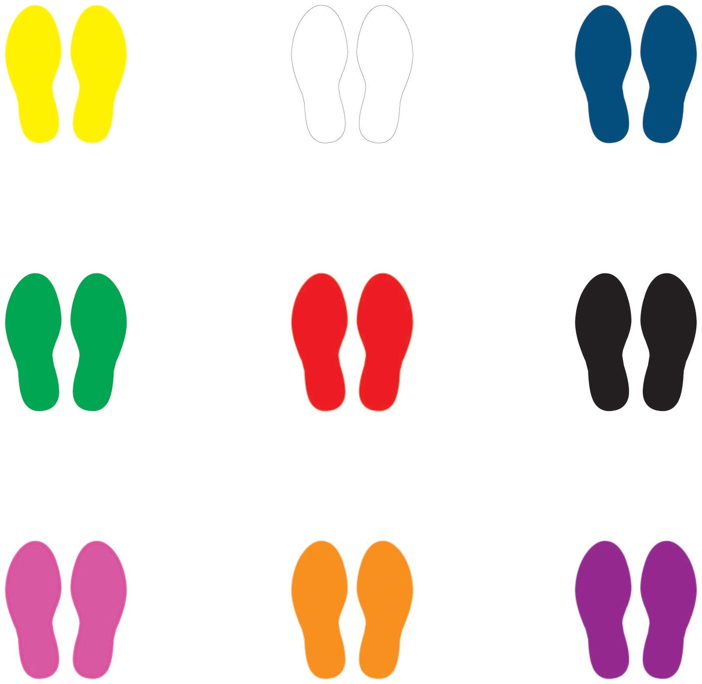 Footprint Floor Stickers - Anti Slip - New Signs