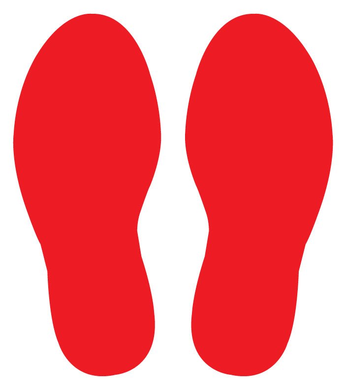 Footprint Floor Stickers - Anti Slip - New Signs
