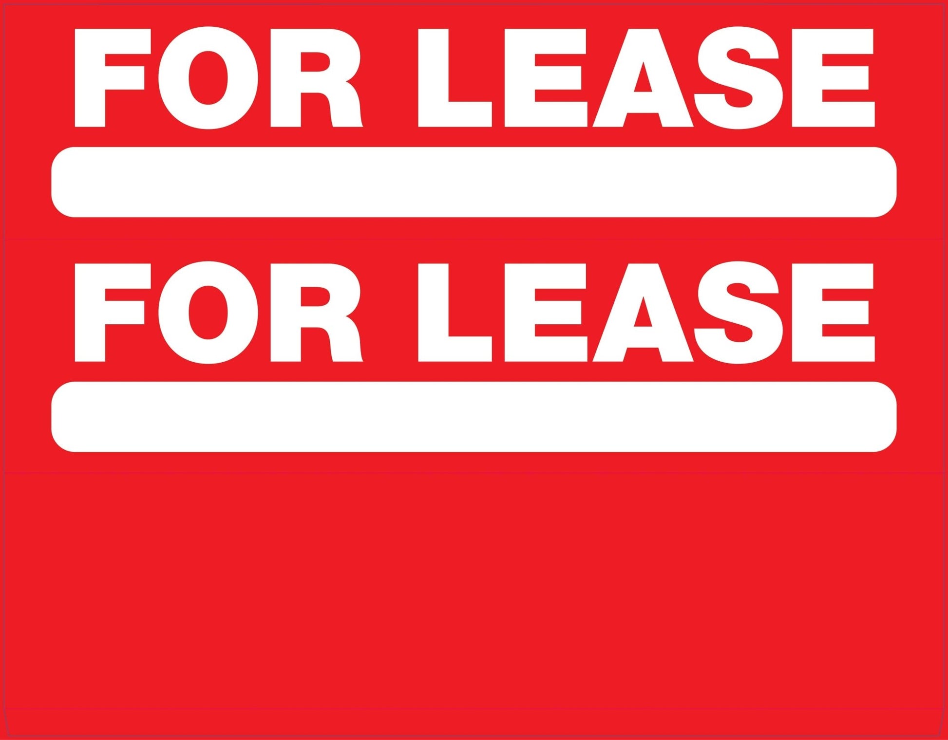 For Lease - Landscape Corflute Toblerone Signs - New Signs