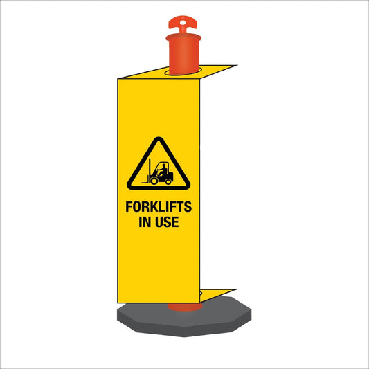 Forklift In Use - Corflute Bollard Traffic Signs - New Signs