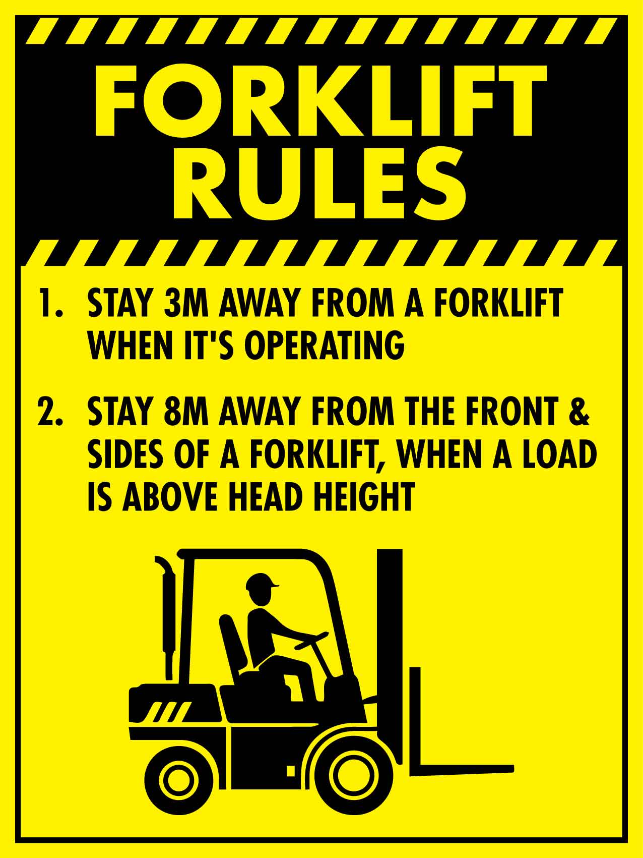 Forklift Rules Sign - New Signs