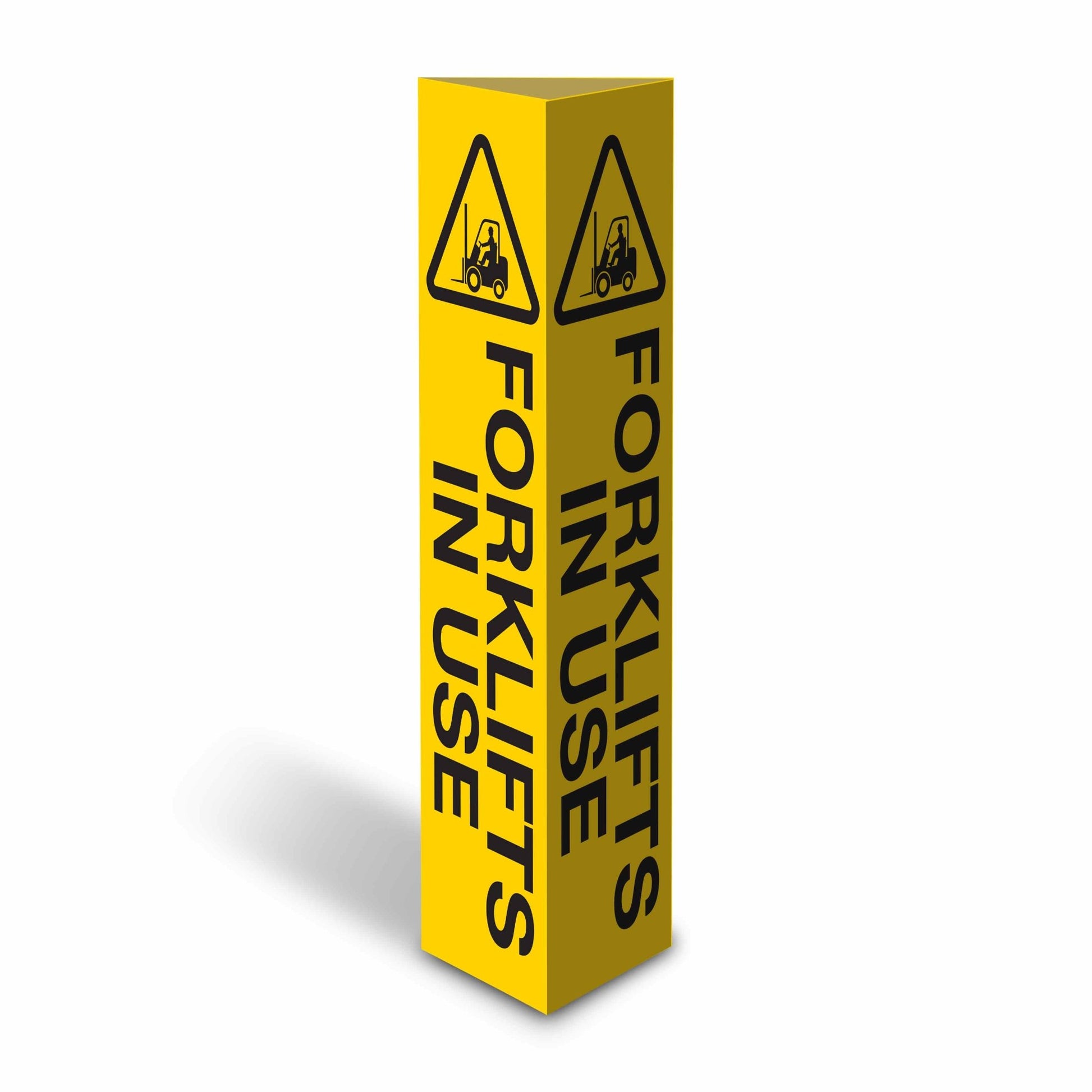 Forklifts In Use - Corflute Bollard Cover - New Signs