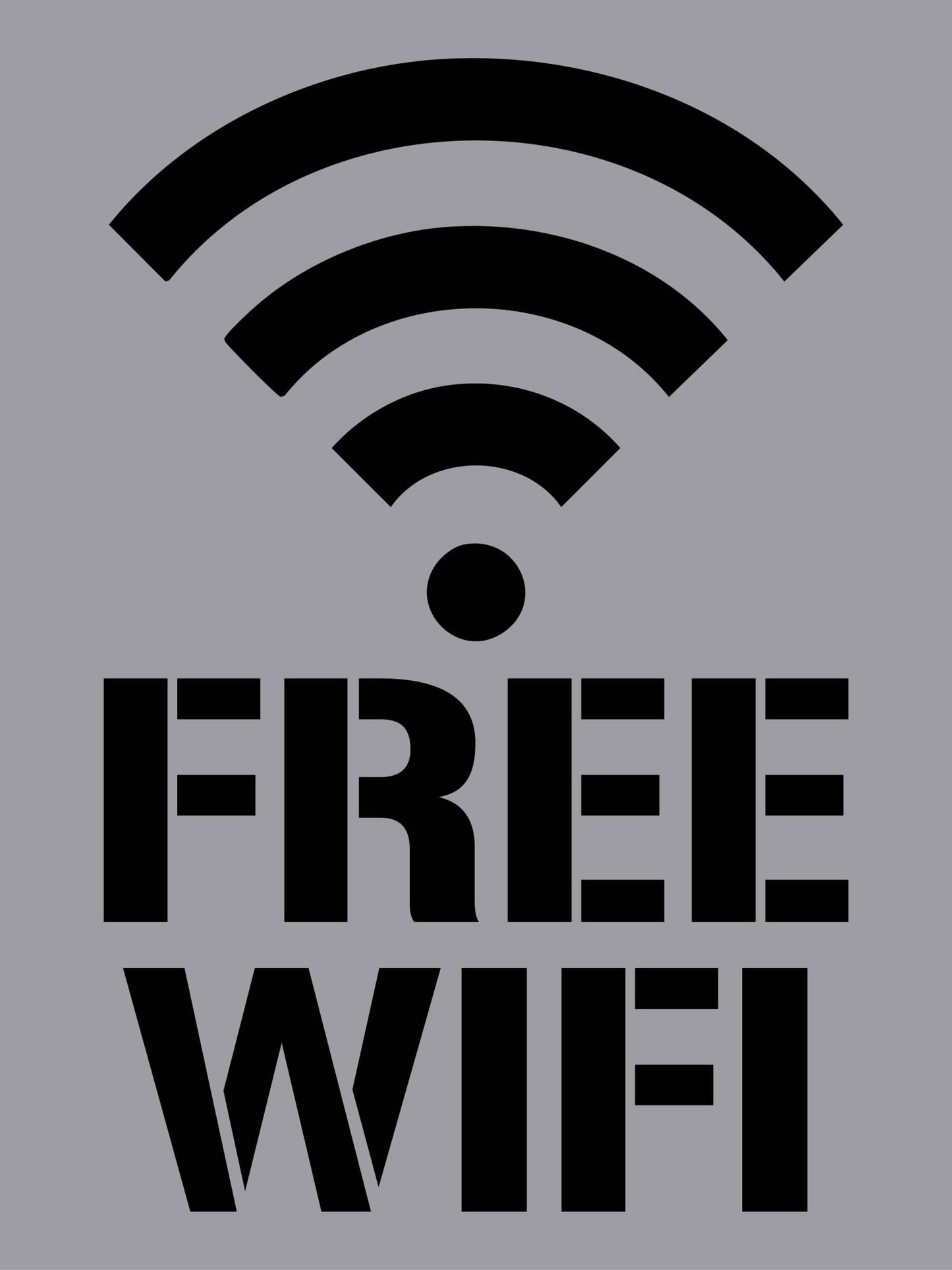 Free Wifi - Aluminium Composite Stencil - New Signs