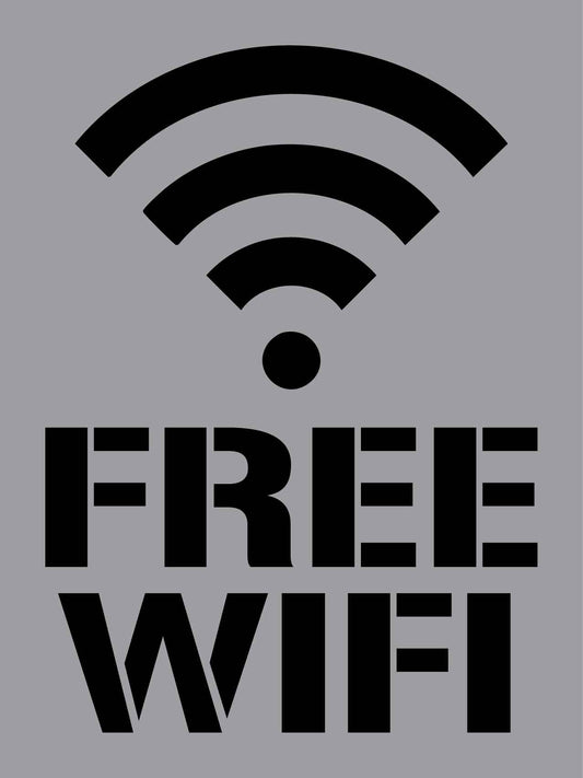 Free Wifi - Aluminium Composite Stencil - New Signs