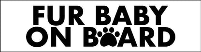 Fur Baby On Board Car Bumper Stickers - New Signs