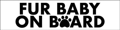 Fur Baby On Board Car Bumper Stickers - New Signs