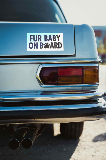 Fur Baby On Board Car Bumper Stickers - New Signs