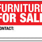 Furniture For Sale Sign - New Signs