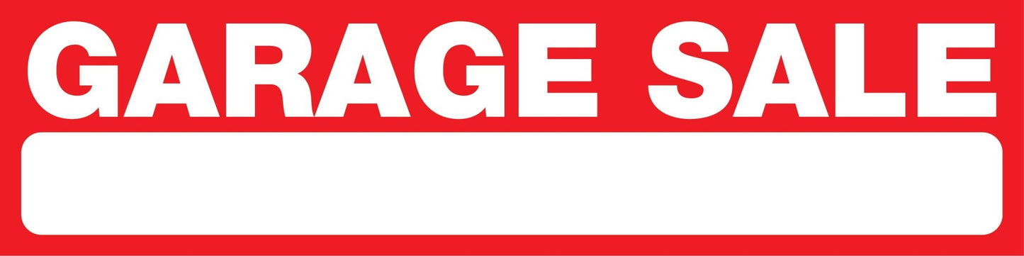 Garage Sale - Landscape Corflute Toblerone Signs - New Signs