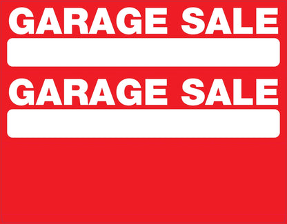Garage Sale - Landscape Corflute Toblerone Signs - New Signs