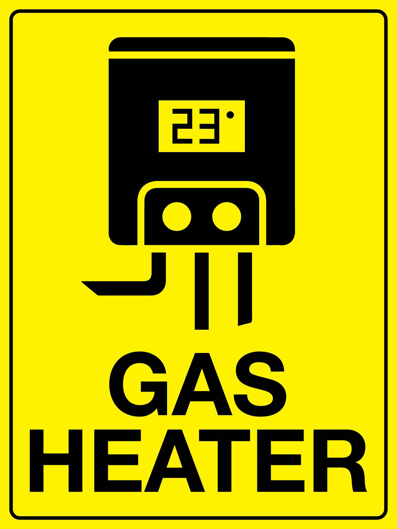 Gas Heater Sign - New Signs
