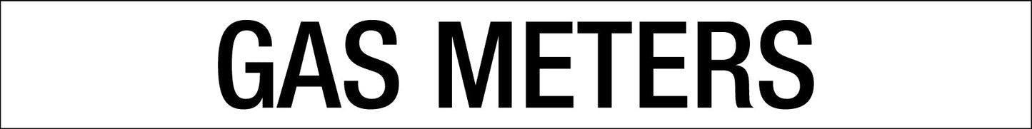 Gas Meters - Statutory Sign - New Signs