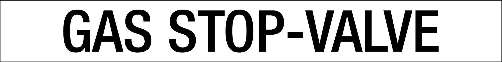 Gas Stop Valve - Statutory Sign - New Signs