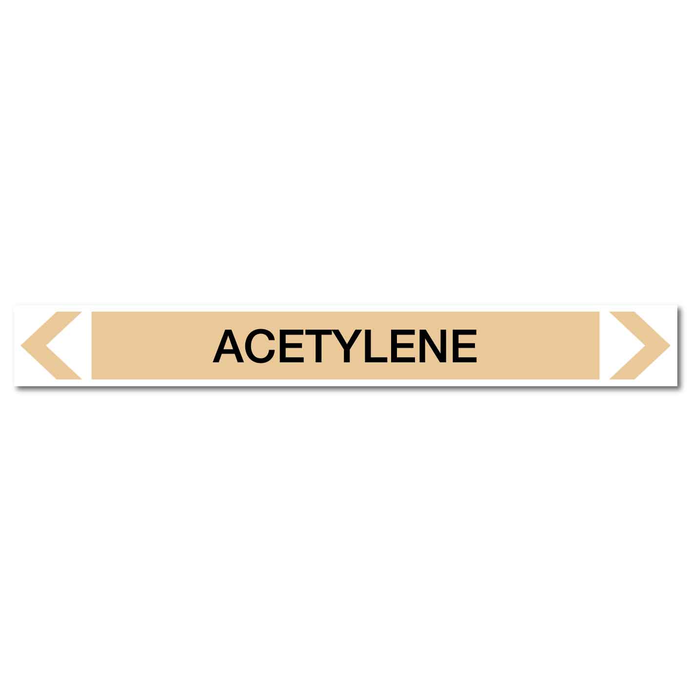 Gases - Acetylene - Pipe Marker Sticker - New Signs