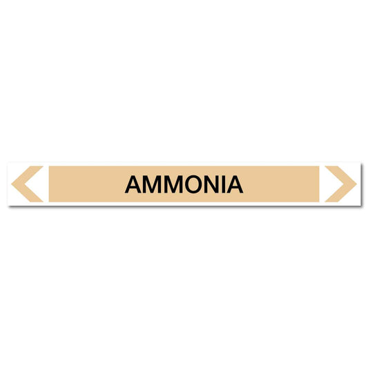 Gases - Ammonia - Pipe Marker Sticker - New Signs
