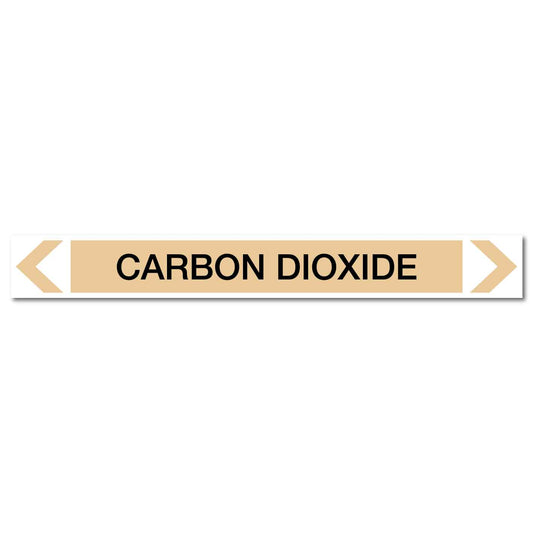 Gases - Carbon Dioxide - Pipe Marker Sticker - New Signs