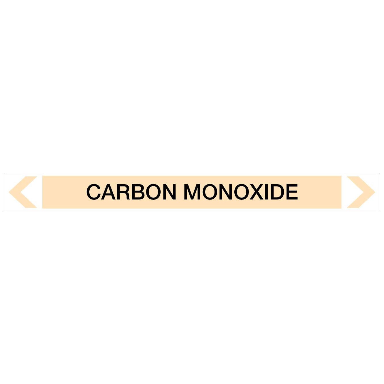 Gases - Carbon Monoxide - Pipe Marker Sticker - New Signs