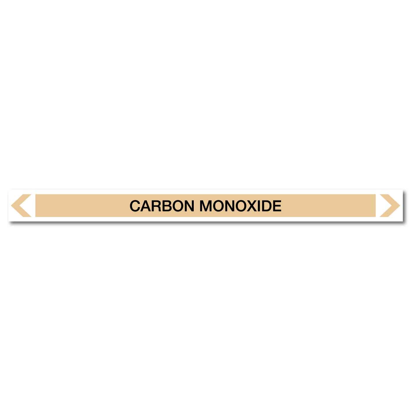 Gases - Carbon Monoxide - Pipe Marker Sticker - New Signs