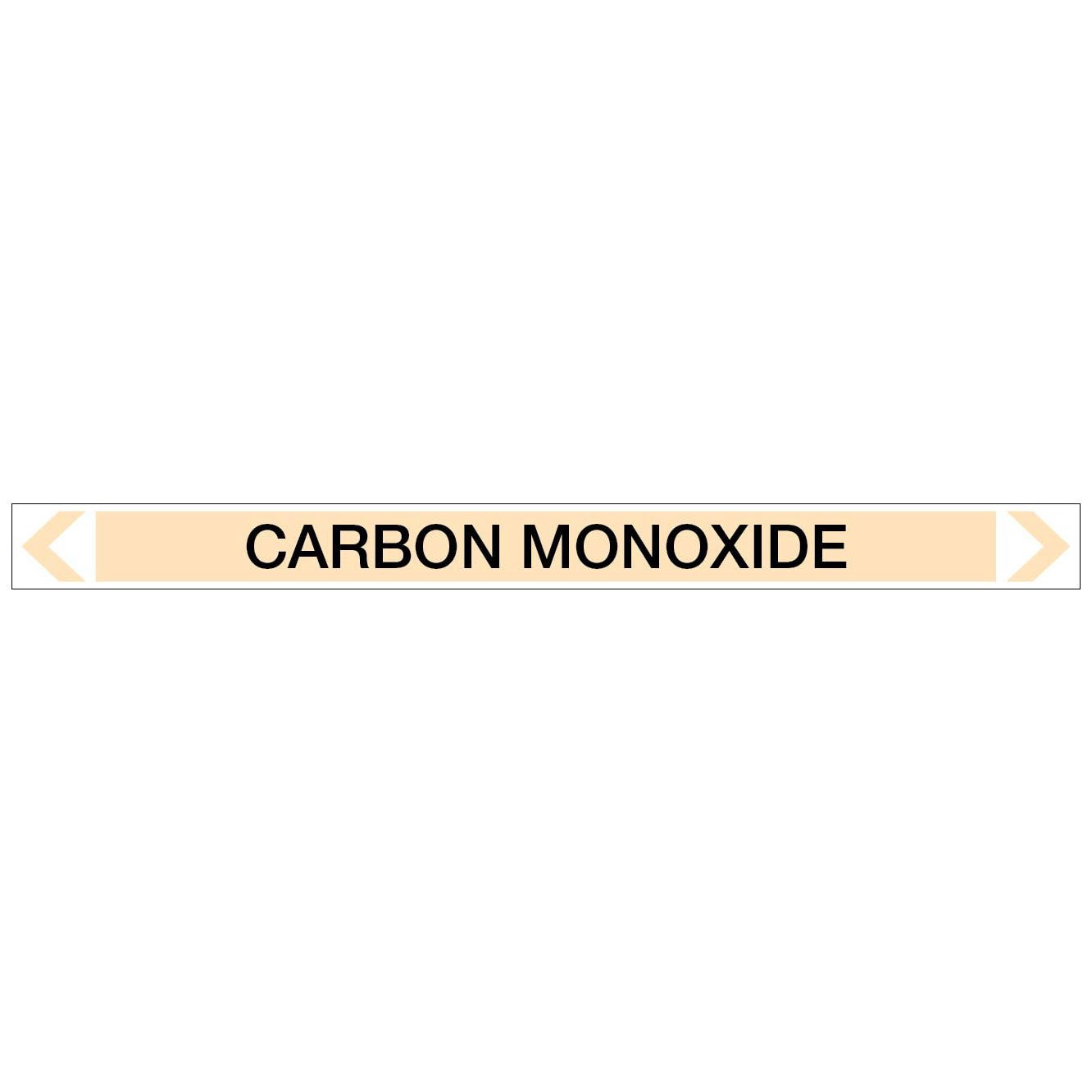 Gases - Carbon Monoxide - Pipe Marker Sticker - New Signs
