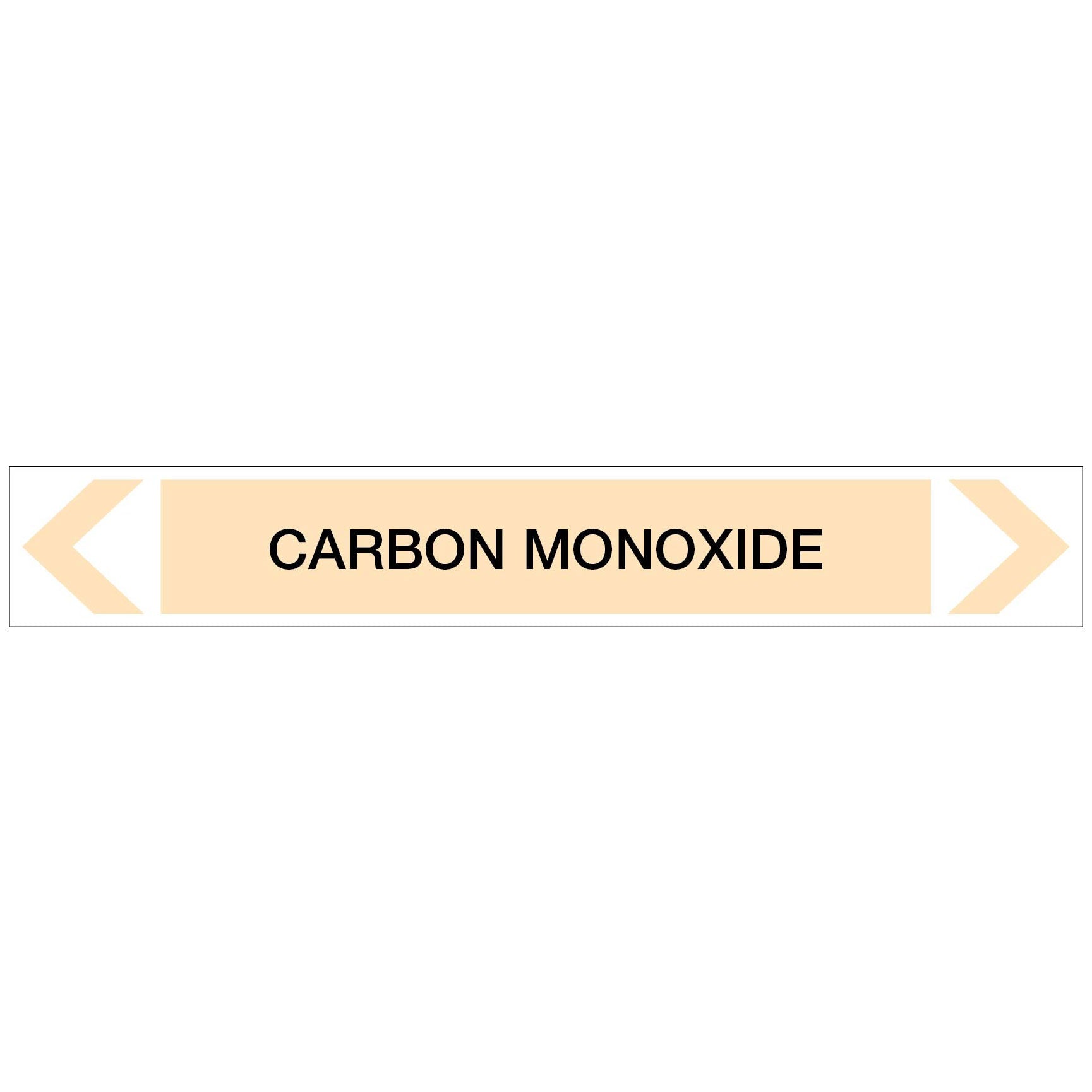 Gases - Carbon Monoxide - Pipe Marker Sticker - New Signs