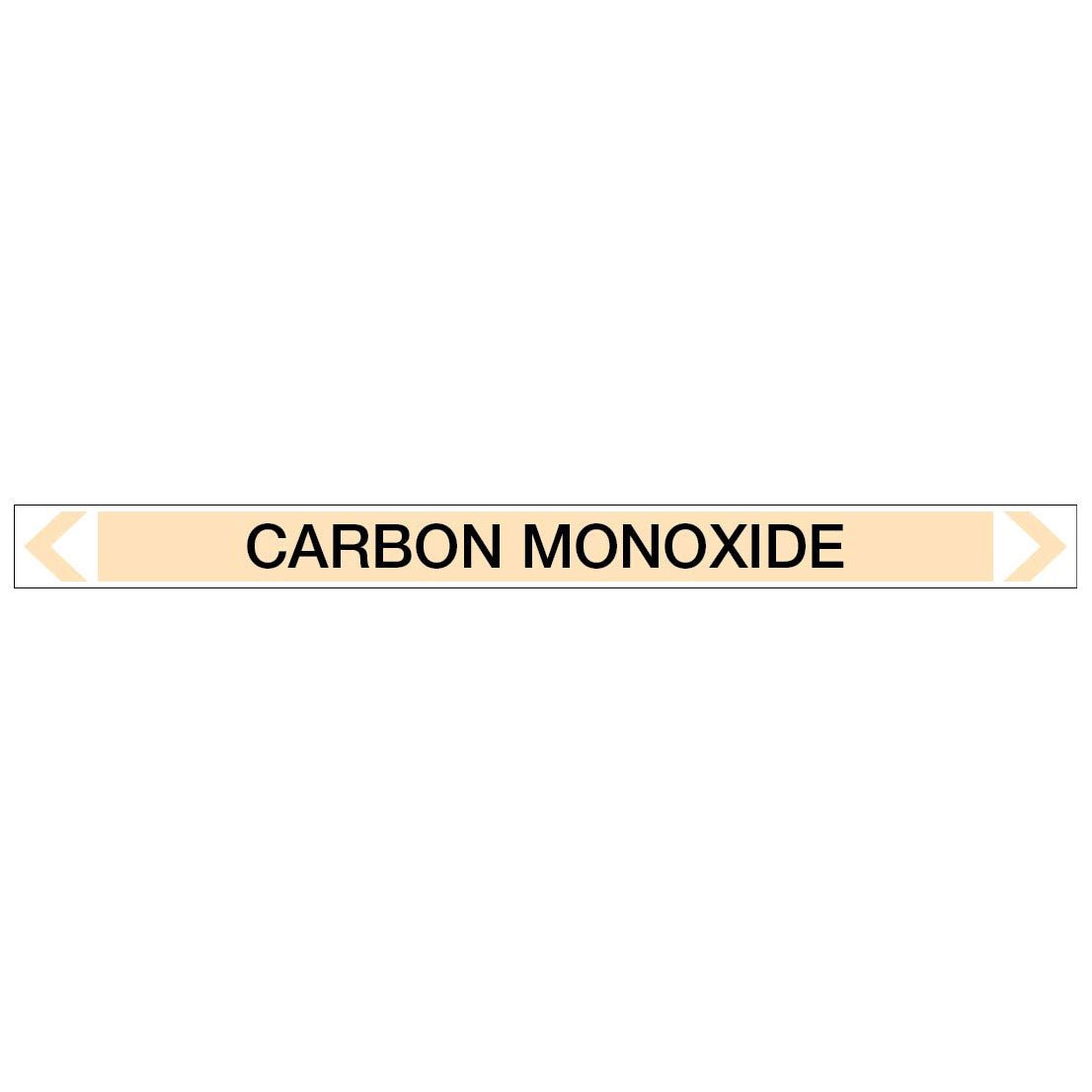 Gases - Carbon Monoxide - Pipe Marker Sticker - New Signs