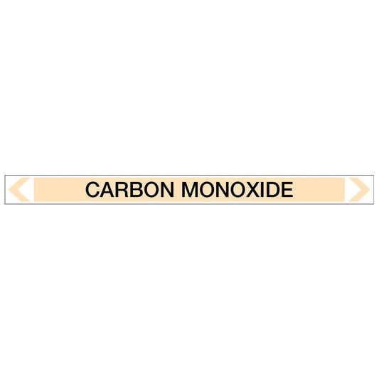 Gases - Carbon Monoxide - Pipe Marker Sticker - New Signs