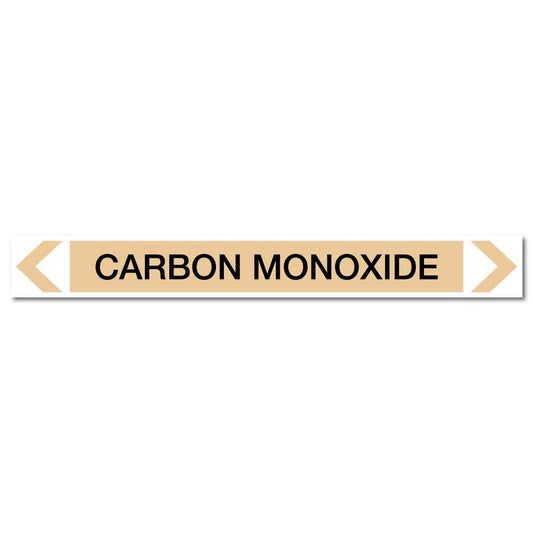 Gases - Carbon Monoxide - Pipe Marker Sticker - New Signs