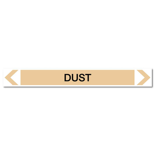 Gases - Dust - Pipe Marker Sticker - New Signs